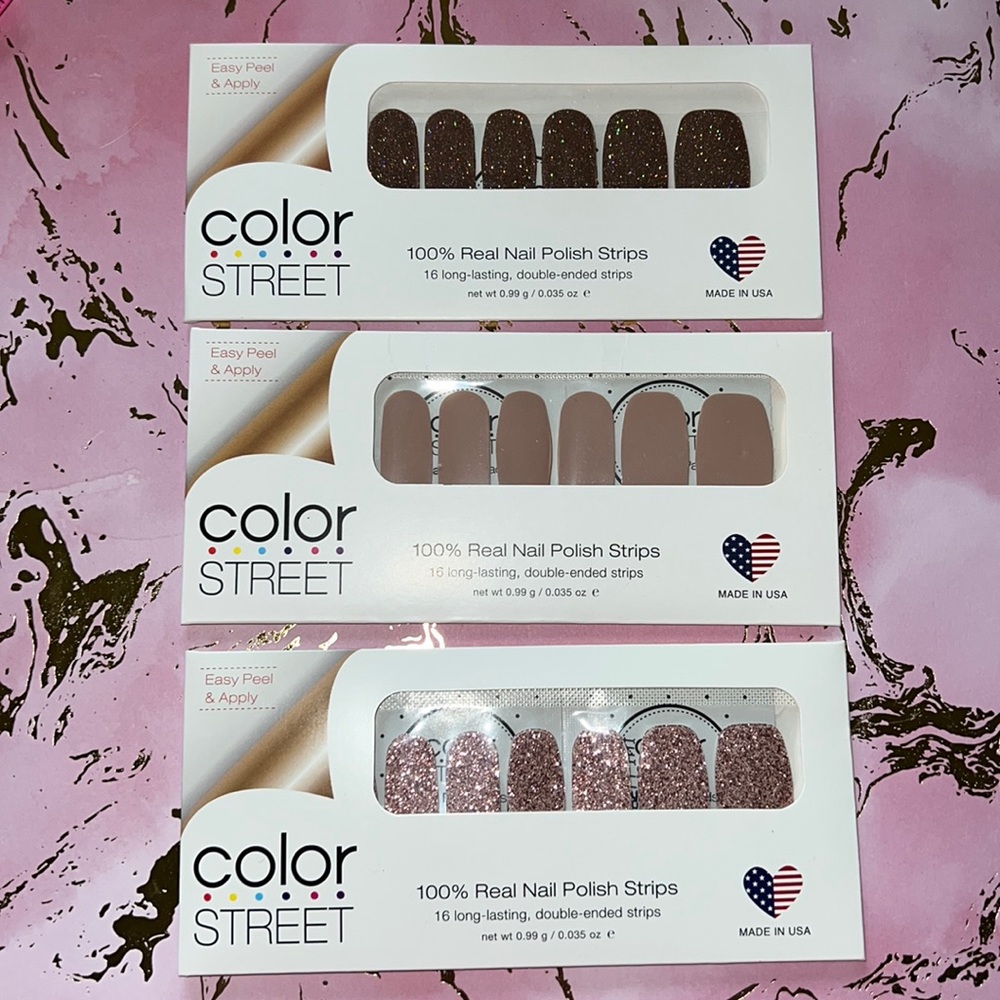 NEW Color Street BELIZE BELLINI, SAHARA JEWEL that are rare/HTF plus GIZ…